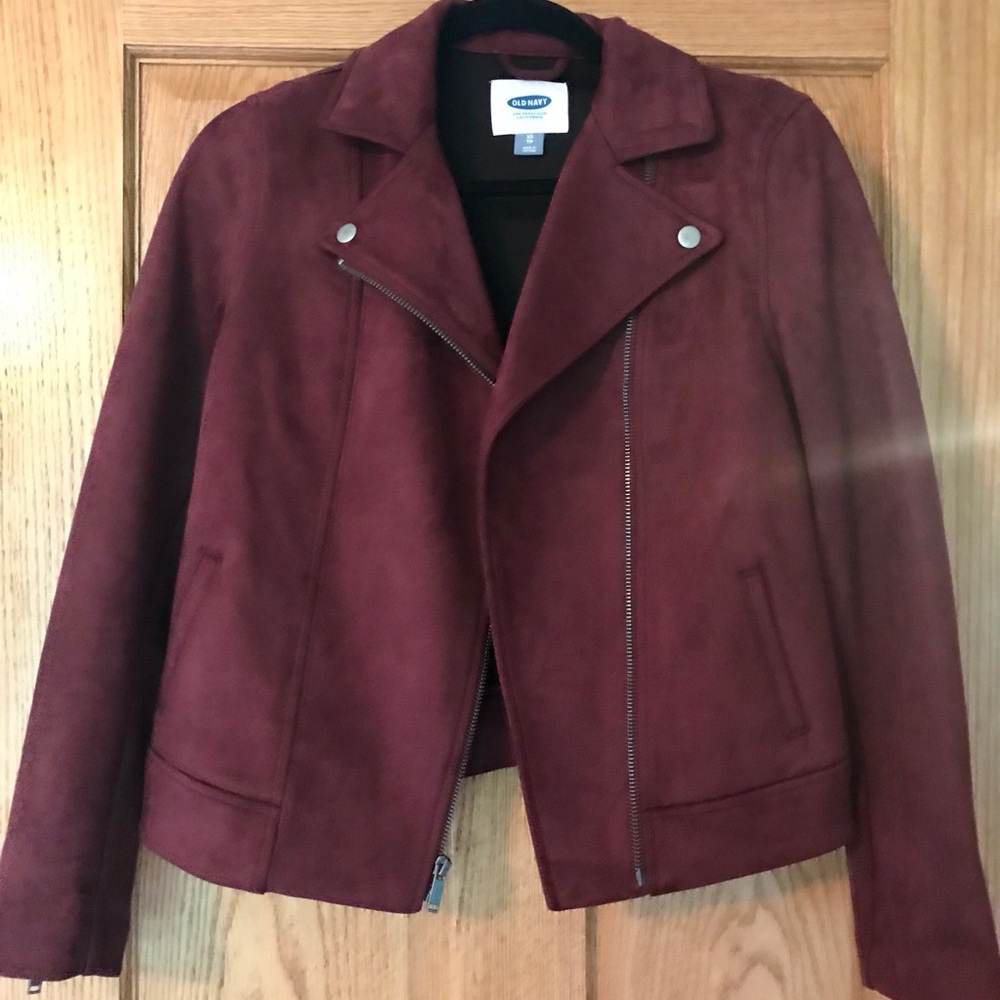 Old Navy faux suede biker jacket